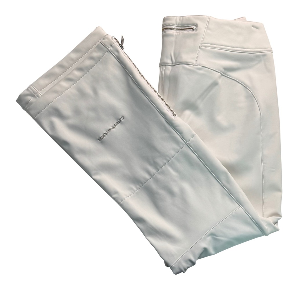 Obermeyer Clio Softshell Ski Pants Womens 14 White Waterproof 8000mm Snow
